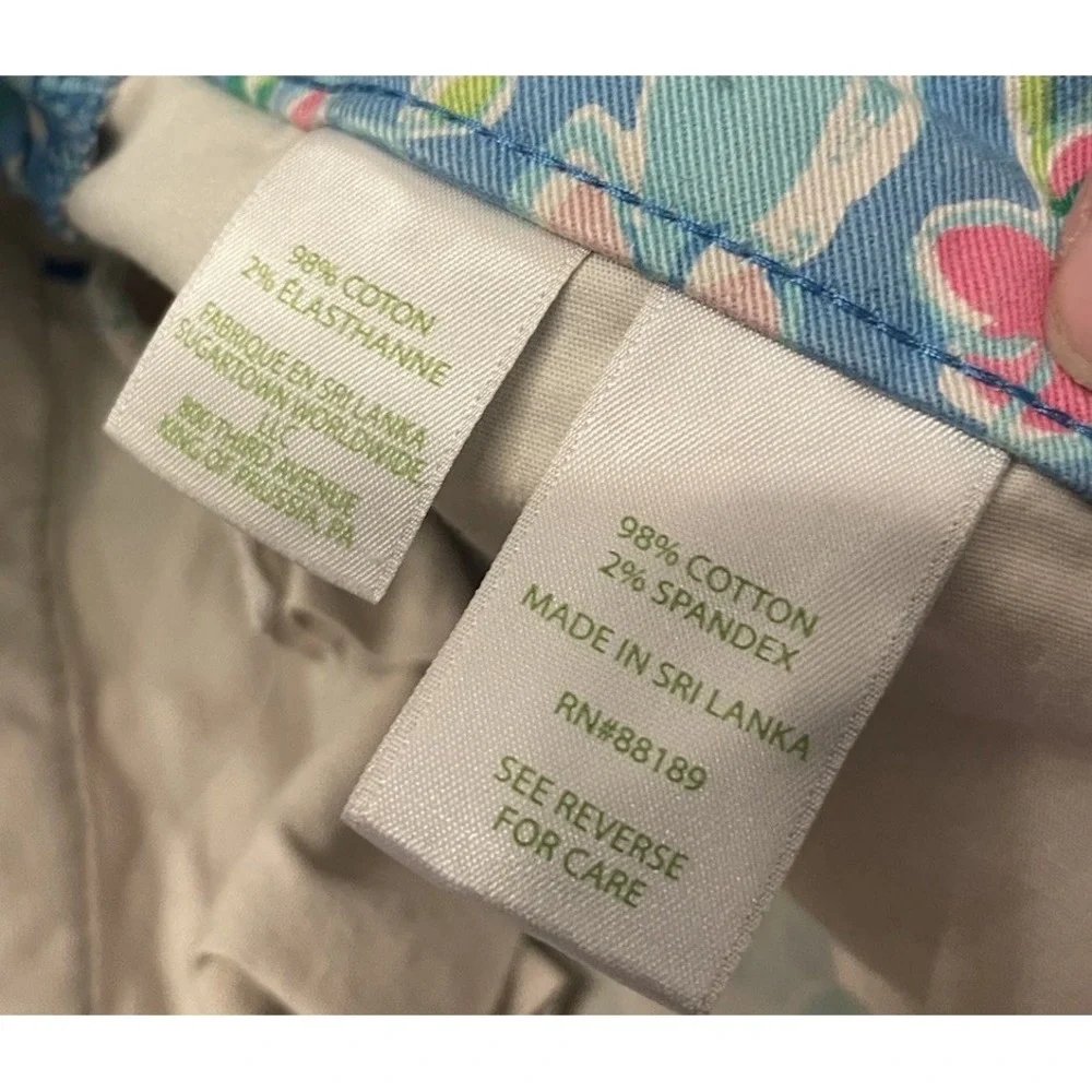 Lilly Pulitzer Buttercup Shorts 6 In Full Bloom Floral Scalloped Stretch Cotton